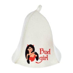 Шапка для бани и сауны войлок Hot Pot Bad girl арт. 41158 