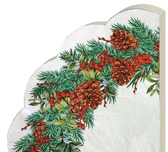 Салфетки бумажные Ф32 Art Bouquet Rondo Новогодний венок-3 12шт арт.80592 57089 