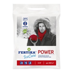 Реагент противогололедный Фертика ICECARE POWER -30°C 4 кг.
