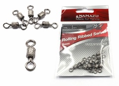 Вертлюг (латунь) Namazu ROLLING RIBBED SWIVEL цв. BN р. 2/0 5 шт. арт. N-FT-RRS2/0 