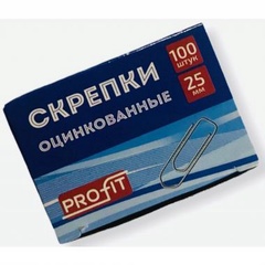 Скрепки прямоугольные 25 мм Profit арт. СКР-3134СП 