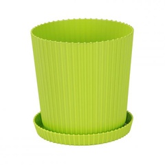 Горшок цв. "Триумф" 1,2л с под. (зелёный)