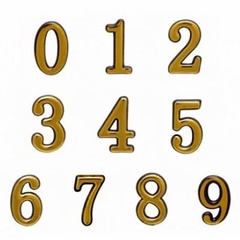 Цифра дверная большая"1" золото арт.6967 