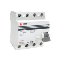 Устройство защитного отключения ВД-100 4Р
63А/30мА (электромеханическое) ЭКФ