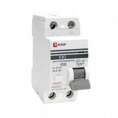 Устройство защитного отключения ВД-100 2Р
25А/30мА (электромеханическое) EKF PROxima