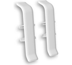 Соединитель для плинтуса Деконика 001-0 белый глянцевый 55мм 2шт/уп 