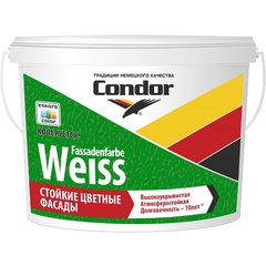 Краска Condor
Fassadenfarbe Weiss 3,75кг