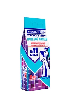 Клей Тайфун №11, белый, повышенной фиксации для плитки и мозаики 5 кг