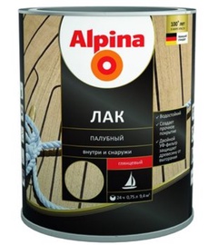 Лак палубный алкидно-уретановый Alpina шелковисто-матовый 9 л 8,01 кг 