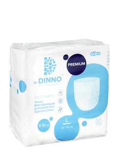 Трусы впитывающие для взрослых одноразовые Dr.DINNO Premium размер L ,10 шт