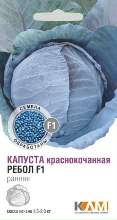 Капуста краснокочанная Ребол F1, 10 шт