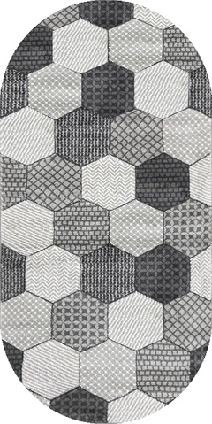Ковер прямой Carpet Hall DENVER 1,6х2,3 м. арт. 018200A-IVR-GRY-OVAL 