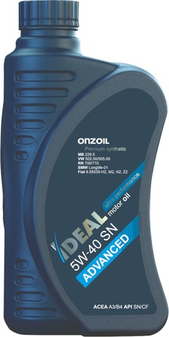 Масло моторное синтетическое ONZOIL IDEAL 5W-40 SN 0,9 л.