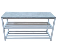 Обувница ALLERD 2 RION белый муар/бетон 83x32x43 см. арт. 1010110500 