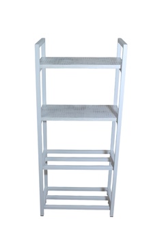 Обувница ALLERD 2+2 RION белый муар/энигма 49x25x103 см. арт. 1030110200 