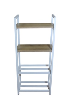 Обувница ALLERD 2+2 RION белый муар/дуб нокс 49x25x103 см. арт. 1030110600 