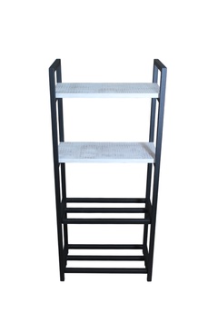Обувница ALLERD 2+2 RION черный муар/энигма 49x25x103 см. арт. 1030210200 