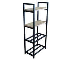 Обувница ALLERD 2+2 RION черный муар/дуб нокс 49x25x103 см. арт. 1030210600 
