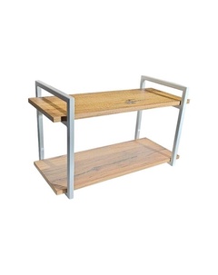 Полка настенная ALLERD 2 RION белый муар/дуб нокс 70x30x40 см. арт. 4060110600 