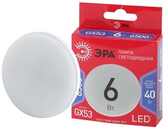 Лампа LED GX-6W-865-GX53 R ЭРА (диод, таблетка, 6Вт, хол, GX53) 