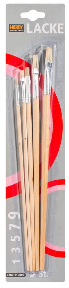 Набор плоских кистей для масла 5 шт.