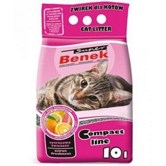 Наполнитель для туалета Super Benek Компакт Цитрусовая свежесть 10 л