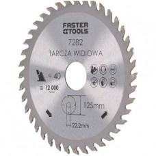 Диск пильный по дереву FASTER TOOLS 125х22.2мм40зуб арт. 7282 