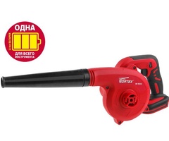 Аккум. воздуходувка WORTEX BB 1518 D ALL1 (18 В, БЕЗ АККУМУЛЯТОРА И ЗУ, макс. скор. воздуш. потока 156 м куб./ч)