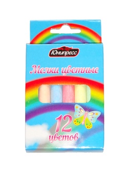 Мелки цветные 12 шт. арт. Ю06402 М-06302 