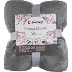 Покрывало флисовое PERFECTO LINEA Dream серое 150х200 см арт. 60-150201 
