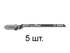 Пилка лобз. по дереву T119BO (5 шт.) BOSCH (пропил криволинейный, грубый, для базовых работ)