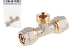 Тройник нар. 1/2"х16 (2.0) для трубы PEX. AV Engineering