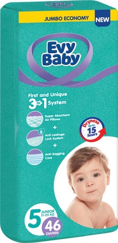 Подгузники для детей EVY BABY Junior 5 11-25кг 46шт 