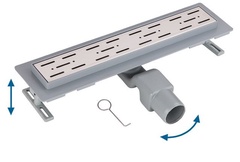 Сливной трап горизонтальный D 50, реш. нерж., сухой затвор, 65х400мм, AV Engineering