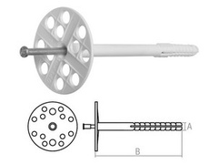 Дюбель для теплоизоляции 10х120 мм с металлич. гвоздем (100 шт в коробе) STARFIX